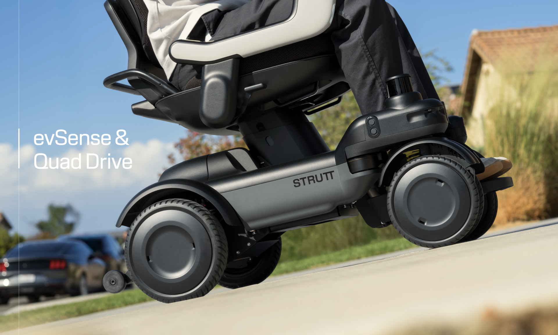 STRUTT EV1 avtonomni električni razstavljivi potovalni terenski invalidski voziček - slika 8